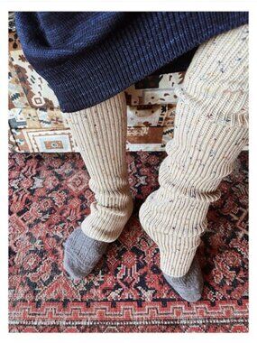 BNWT Misha & Puff merino legwarmers, seed confetti OS